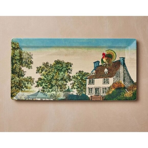 John Derian for Target Perched Turkey Fall Melamine Serving Tray - Picture 1 of 12